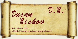 Dušan Miškov vizit kartica